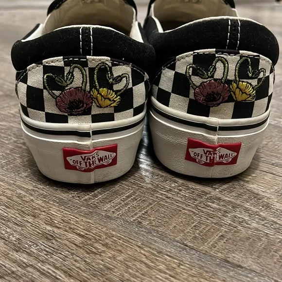Vans Classic slip on Poppy Checkerboard Black/White - Picture 5 of 10